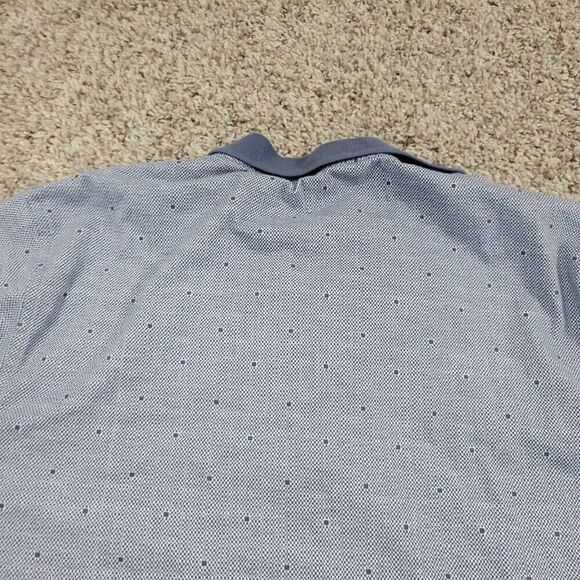 Penguin by Munsingwear Polo Shirt Mens XL Slim Blue Golf Preppy Polka Dot - Picture 7 of 8